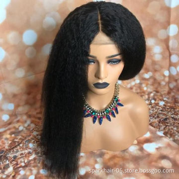 Cheap Wholesale Yaki Kinky Straight Hd Full Lace Frontal Wig Raw Brazilian Virgin Human Hair Transparent Lace Front Wig Vendor